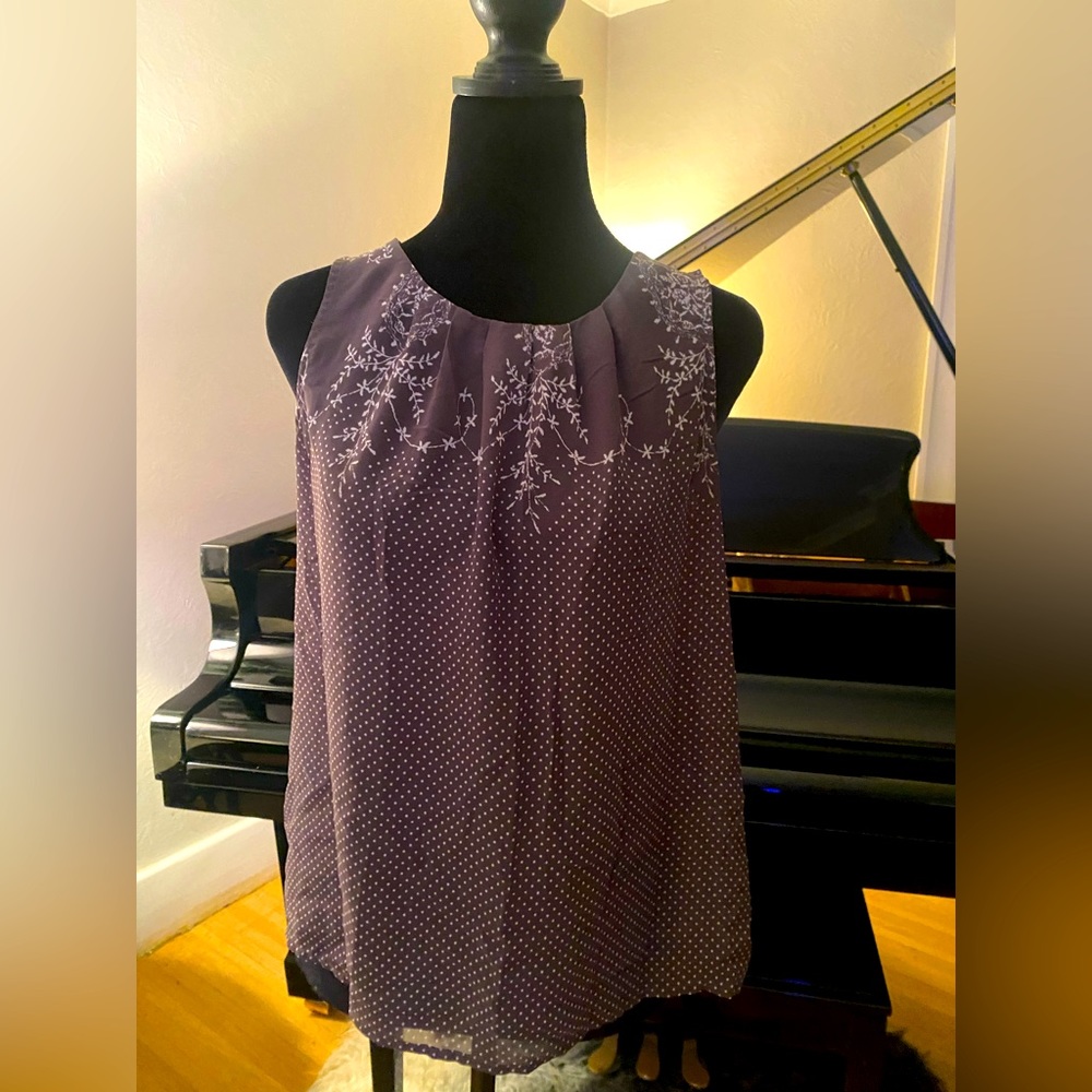 LOFT Sleeveless Blouse. Nice detail.